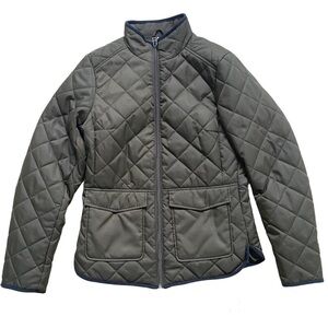 H&M Quilted Jacket Olive Green Size 4